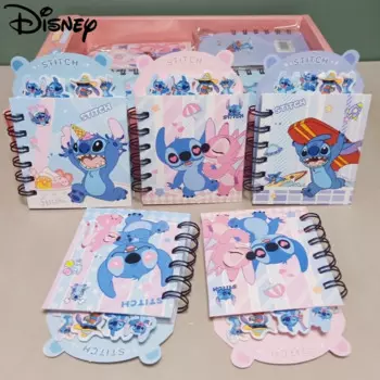 Портативный блокнот Disney в виде спирали, мультяшный рисунок Лило и Стич, ежедневник, планировщик, блокнот, офисные и студенческие принадлежности, оптовая продажа