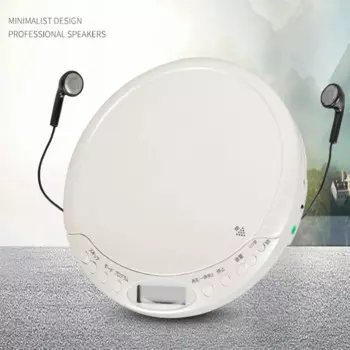 Портативный CD плеер для обучения музыки Walkman поддерживает MP3 WMA CDR формат повторного воспроизведения басов ударопрочный 3,5 мм гарнитура ЖК-экран