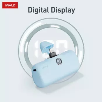 Портативный капсульный блок питания iwalk Mini, 20 Вт, аварийный источник питания для быстрой зарядки, подходит для iPhone Type-C Lightning