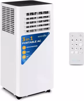 Портативный кондиционер и осушитель воздуха 8000 BTU с поддержкой Wi-Fi для помещений, отводит до 1,1 литров влаги в час