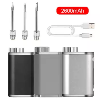 Портативный Перезаряжаемый паяльник, паяльник с USB-батареей мощностью 1 Вт-75 Вт, уличный паяльник с 3 наконечниками