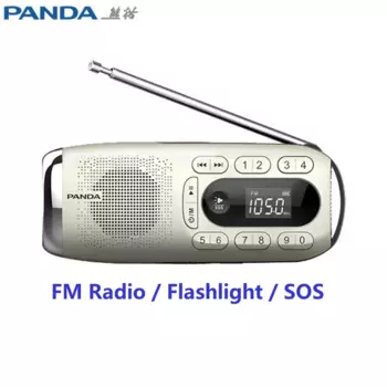 Портативный радиоприемник PANDA S10, устройство для воспроизведения MP3/TF карт, FM радио, для экстренных ситуаций, предупреждения стихийных бедствий, фонарик с одним нажатием, SOS