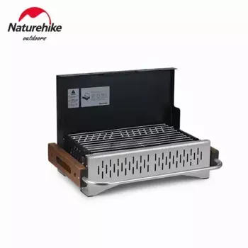 Портативный складной гриль Naturehike, Настольная печь для барбекю, приготовления барбекю на улице, для кемпинга, путешествий, пикника, уголь, коробочка для приготовления пищи, барбекю, выживания