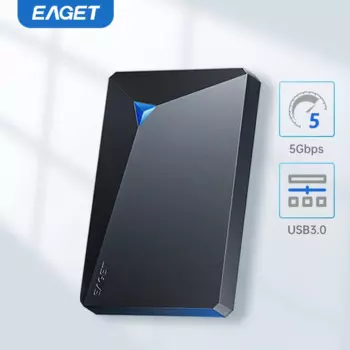 Портативный внешний жесткий диск Eaget, 1 ТБ, 5 ТБ, HDD, 2,5 дюйма, 5 Гбит/с, внешний жесткий диск, память, совместимая с ПК, Mac, настольная MacBook