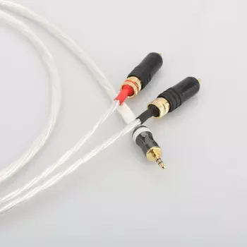 Посеребренный RCA-кабель Odin, аудиокабель 2RCA до 3,5 мм, Hi-Fi стерео AUX RCA разъем 3,5 Y-образный сплиттер для усилителей, аудио, домашнего кинотеатра