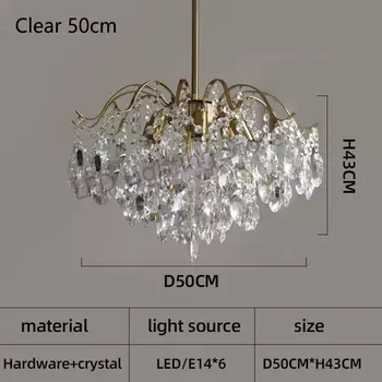 Потолочная люстра JIAYOOR, золотая, хрустальная, LED, белый/теплый/нейтральный свет