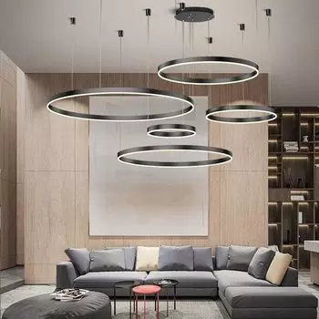 Потолочная люстра LED черная