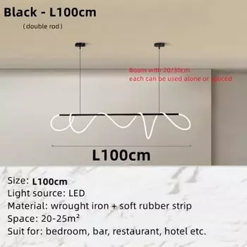 Потолочная люстра TAONUANSHU LED Note Curve