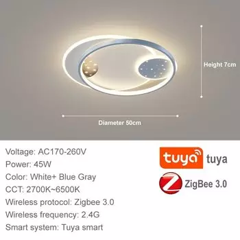 Потолочная светодиодная люстра ALZLZLAC Zigbee 2700K~6500K