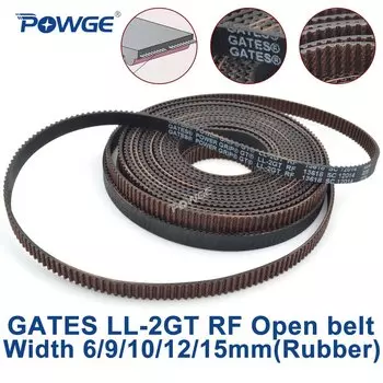 POWGE GATES GT2 LL-2GT RF 2GT Резиновый синхронный ремень 6/9/10/12/15 мм