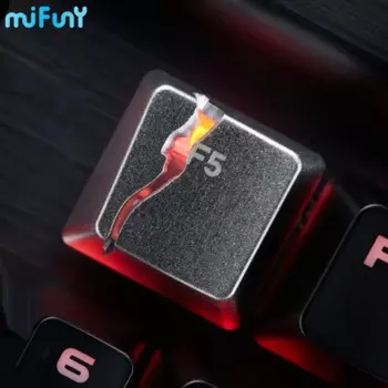 Поворотный колпачок для клавиш F5, прозрачные колпачки для клавиш из титанового алюминиевого сплава и металла для MX Cross Switch, игровая механическая клавиатура в подарок