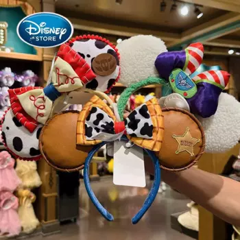 Повязка на голову Disney с героями мультфильмов, Базз лайтайер, Вуди, Джесси, плюшевый бант с ушками Микки Мауса, Шанхай, повязка на голову Disneyland