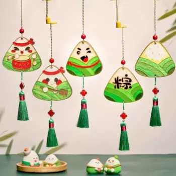 Праздничный кулон Zongzi с лодкой-драконом, лодка с драконом из перегородчатой эмали, нить в китайском стиле, игрушка «сделай сам», антикварный домашний декор ручной работы, 1 комплект