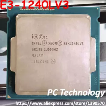 Процессор Intel Xeon для настольных ПК, 2,00 ГГц, 8 м, 25 Вт, LGA1150, V3, четырехъядерный процессор, E3 1240L, V3, бесплатная доставка, E3 1240LV3