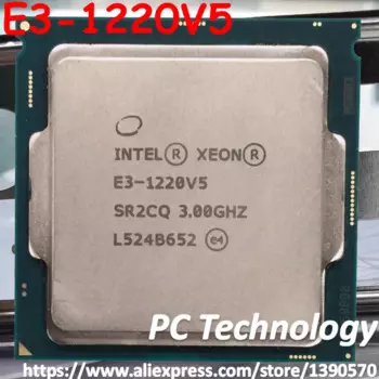 Процессор Intel Xeon E3-1220V5, 3,00 ГГц 8 Мб 80 Вт LGA1151 E3-1220 V5 четыре ядра E3 1220 V5, оригинал, бесплатная доставка