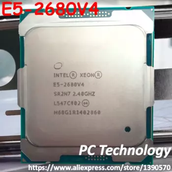 Процессор Intel Xeon e5-2680v, 4-ядерный, 2,40 ГГц, 14 ядер, 35 Мб, 14 нм, E5-2680 V4, FCLGA2011-3, TPD, 120 Вт, гарантия 1 год