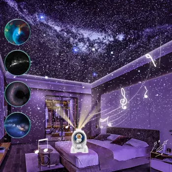 Проектор Planetarium с ночным светом, регулируемая проекционная лампа на 360 °, Galaxy Star Nebulae, потолочный декоративный светильник для детской комнаты, подарки