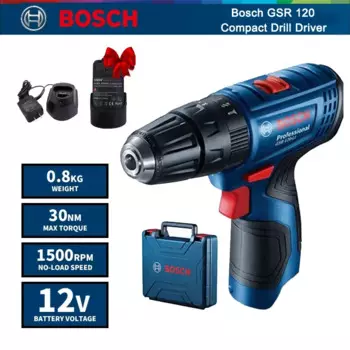 Профессиональная электрическая дрель Bosch GSR 120 Li 12 В, аккумуляторная дрель, электрическая отвертка, многофункциональная домашняя отвертка «сделай сам»