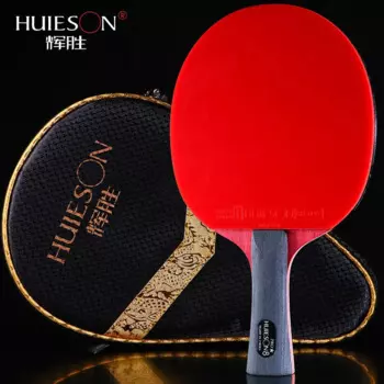 Профессиональная ракетка для настольного тенниса Huieson, 8 звезд, 7-слойная ракетка из чистого дерева, тренировочная ракетка для пинг-понга со стандартом