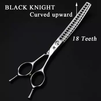 Профессиональные Парикмахерские ножницы Black Knight 6,5 дюйма изогнутые вверх филировочные ножницы парикмахерские ножницы 18 зубьев высокое качество