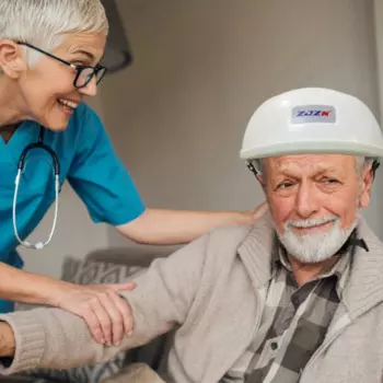Профессиональный массажер Neuro Brain Helmet, 810 нм, стимуляция мозга при движении, депрессия Паркинсона, Альцгеймера, деменции, бессонница, 40 Гц
