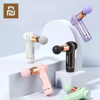 Профессиональный пистолет Youpin для расслабления мышц, мини-массажер портативный многофункциональный бесшумный для упражнений для девушек, тела и спины