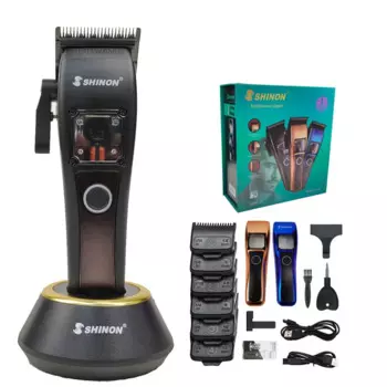 Профессиональный векторный двигатель BRDCLIP S-3193, 9500 об/мин, 3 цвета, градиент, электрическая беспроводная машинка для стрижки волос с DLC BLADE, триммер для волос для мужчин