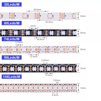 Программируемая светодиодная лента TNALANT 5050 RGB DC5-12V