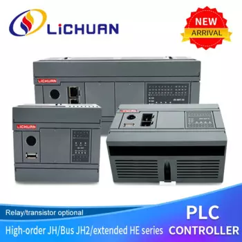 Программируемый логический контроллер Lichuan PLC 8DI 8DO, 16 точек, промышленный все в одном, программируемый логический сенсорный экран, источник питания постоянного тока с поддержкой HMI