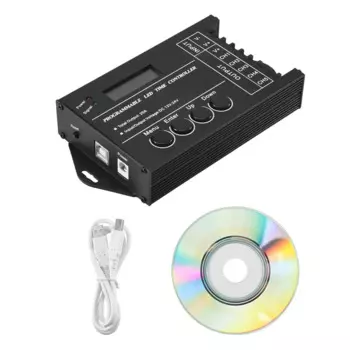 Программируемый по времени светодиодный контроллер RGB TC420, 12–24 В постоянного тока, 5-канальный светодиодный диммер времени