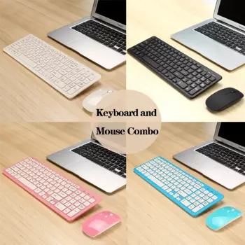 Простая ультратонкая Беспроводная мини-клавиатура и мышь с USB, комплект из беспроводной клавиатуры и мыши для компьютера, Windows, ПК, ноутбука