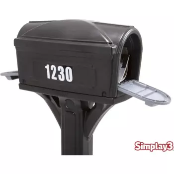 Простой Классический почтовый ящик Simplay3 American Home 42002R-04 черного цвета