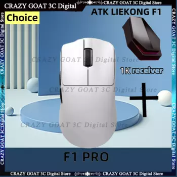 Проводная/Беспроводная Двухрежимная мышь ATK F1 Blazing Pro, легкая игровая мышь Paw3950 с отверстиями, для киберспорта, для офиса, флагманская мышь