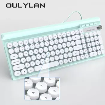 Проводная Бесшумная клавиатура и мышь Oulylan L3 для дома и офиса, набор в стиле панк, водонепроницаемые компьютерные аксессуары, клавиатуры для ноутбука с 102 клавишами