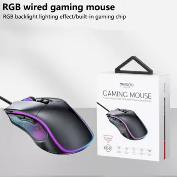 Проводная игровая мышь, светящаяся USB игровая мышь, подходит для ноутбука, настольного компьютера, программируемая игровая мышь