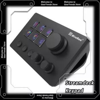 Проводная клавиатура Streamdeck с RGB-подсветкой, видимая, 15 клавиш, дизайнерская клавиатура, игровые аксессуары, ноутбук, офис