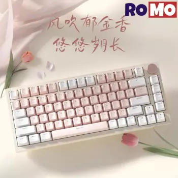 Проводная Механическая клавиатура AK82, 2,4 ГГц, Bluetooth, режим Thri, RGB подсветка, Hot Swap, прокладка, конструкция, игровая клавиатура