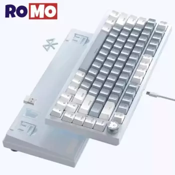 Проводная Механическая клавиатура AK82, 2,4 ГГц, Bluetooth, режим Thri, RGB подсветка, Hot Swap, прокладка, конструкция, игровая клавиатура