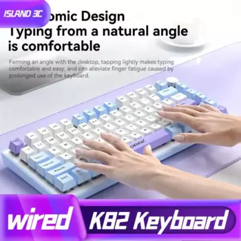 Проводная Механическая клавиатура PYLV X Forev K82, портативная игровая клавиатура RGB с ручкой для киберспорта для Windows и IOS, компьютера, ноутбука, 86 клавиш