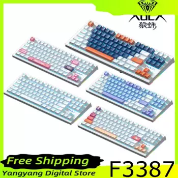 Проводная Механическая клавиатура, технология full-key hot swappable,RGB cool lighting,87 клавиш, игровая механическая клавиатура для киберспорта