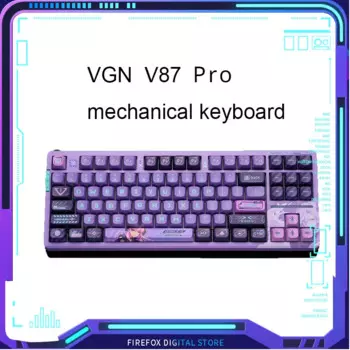 Проводная Механическая клавиатура VGN V87pro, трехрежимная Регулируемая эргономичная клавиатура RGB с прокладкой, полностью закрывающая клавиши, клавиатура для киберспорта с функцией горячей замены