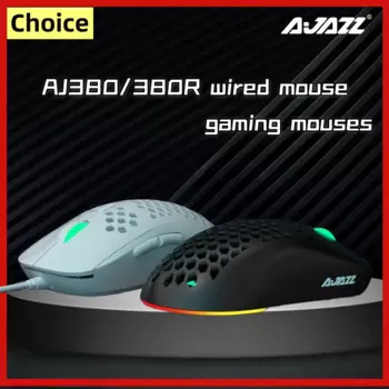 Проводная мышь AJAZZ AJ380/AJ380R, эргономичная игровая мышь для киберспорта, аксессуары для ПК, подарок
