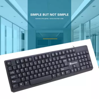 Проводная Usb-клавиатура K168, Офисная черная клавиатура из АБС-пластика, Игровая клавиатура для ноутбука