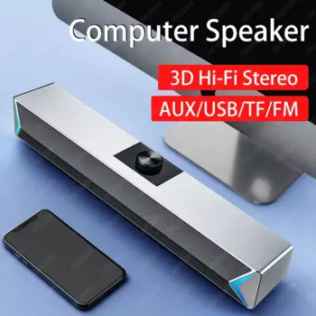 Проводной Bluetooth-динамик для телевизора, компьютерные колонки, AUX USB, Беспроводная колонка для ПК, Система домашнего кинотеатра, Саундбар 2024 bocinas