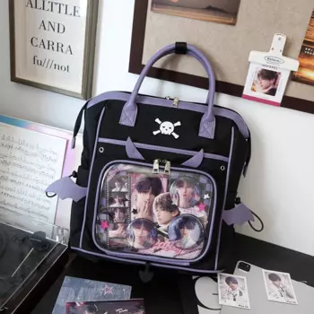 Прозрачная школьная сумка Ita, большая вместимость, Mochilas Mujer, повседневная версия, универсальный студенческий рюкзак Mochila, оригинальные женские сумки