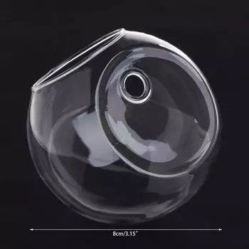Прозрачная стеклянная подвесная ваза OOTDTY