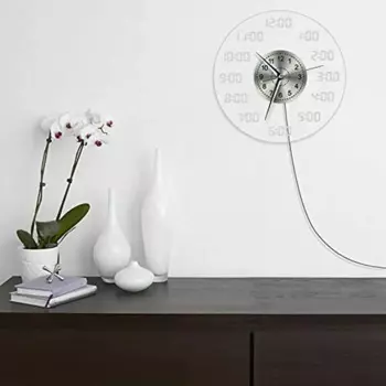 Прозрачные акриловые настенные часы, современные цифровые светодиодные, с дистанционным управлением, домашний декор, 12 дюймов