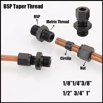 Прямой соединительный фитинг из углеродистой стали BSP 1/8"-1"