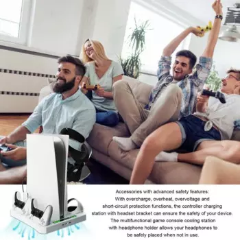 PS 5 дисков и PSVR2 цифровая игровая консоль, подставка для быстрого охлаждения с контроллером PS 5, зарядное устройство для игровой консоли 5