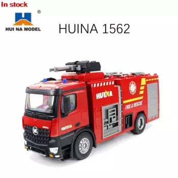 Пульт дистанционного управления HUINA 1/14 2,4G RTR 1562 RC, распылитель воды, пожарная машина, автомобиль на радиоуправлении, батарея, уличные Игрушки для мальчиков, в наличии в США
